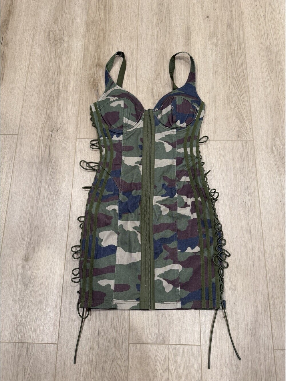 NWT Ivy Park Adidas Camo Twill Dress Size Medium